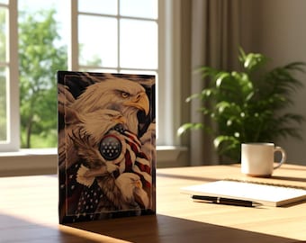 Jody Bergsma art print Eagles "Together We Stand" ceramic tile. SHIPS FREE
