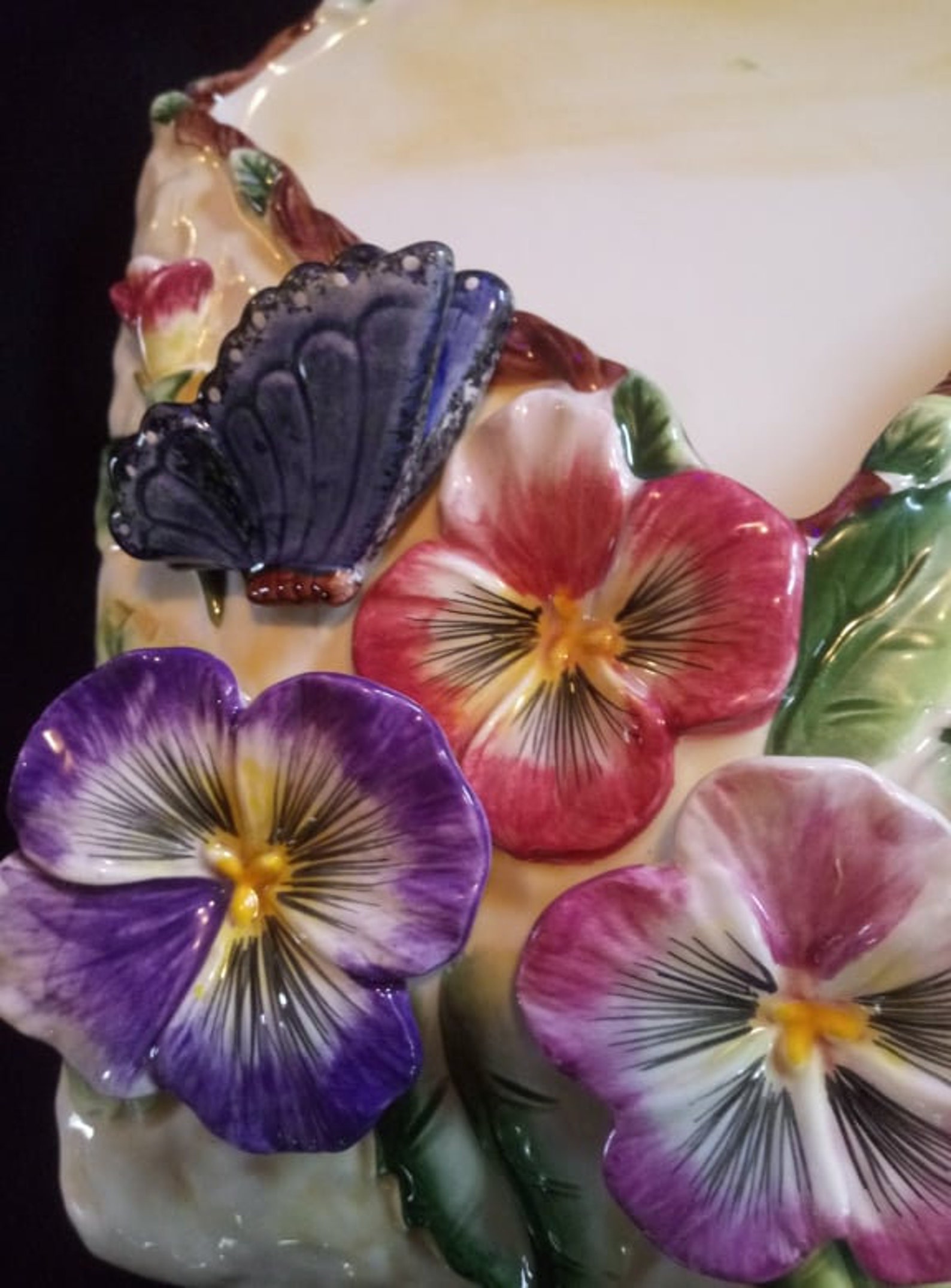 Vintage Ceramic Garden Wall Planter Sconce Hanging Garden Etsy