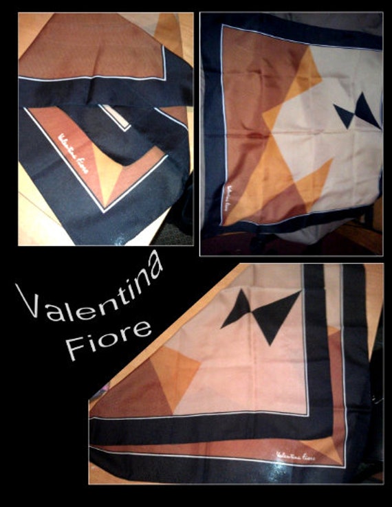 VALENTINA FIORE Italy scarf, 1980's, Ships Free