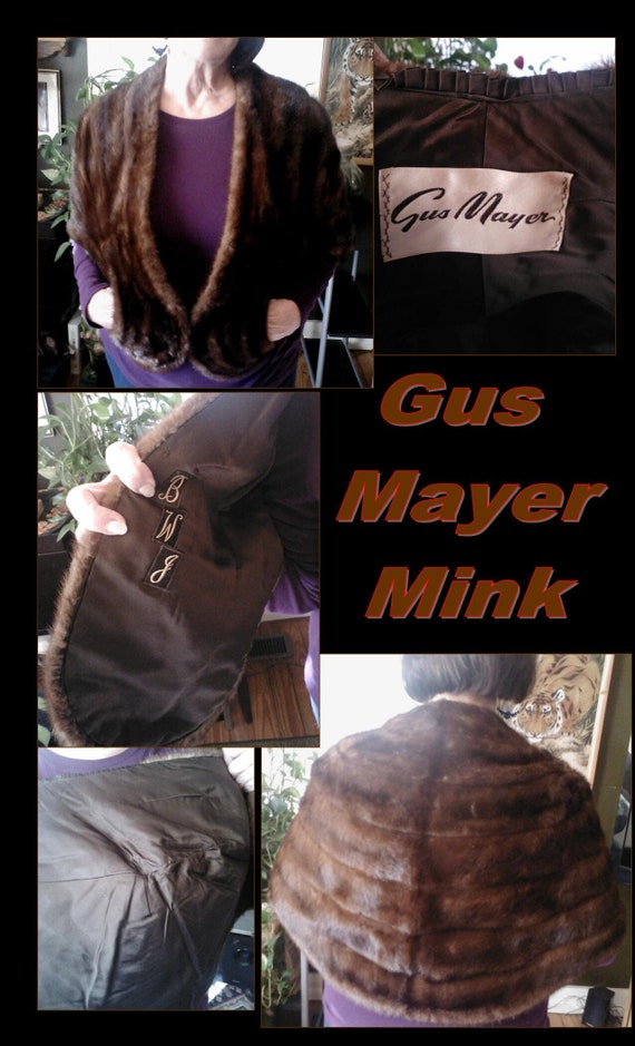 1940’s – 1950’s mink stole by Gus Mayer