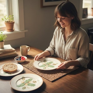 Fitz & Floyd “English Oaks” 3-Piece Plate Set – Rare 2001 Collection by Kim Morgan SHIPS FREE