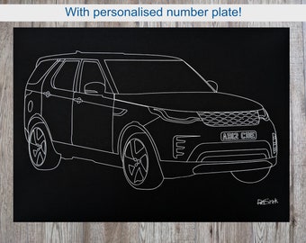 A3 Discovery with personalised number plate on 5mm foamboard.