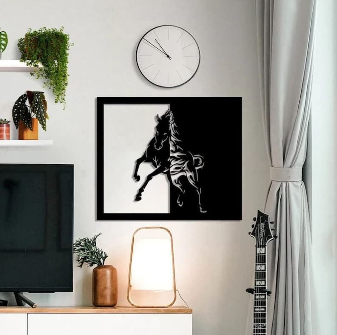 Style Works Wooden Horse Wall Panel Decorative Panel Wall Etsy