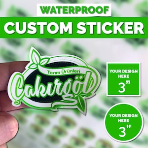1000 Pieces 3" Custom Vinyl Stickers Die Cut Stickers Logo Stickers Full Color Custom Custom Clear Stickers Transparent Stickers EGA_FER_172
