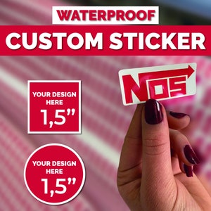 1000 Pieces 1.5" Custom Vinyl Stickers Die Cut Sticker Logo Stickers Full Color Custom Custom Clear Stickers Transparent Sticker EGA_FER_172