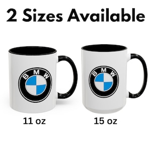 Luxus BMW-Themen-Tasse - Schlanke und stilvolle Kaffeetasse - Becher, 11 Unze und 15 Unze, perfektes Geschenk für BMW Liebhaber - Besitzer - Tolles Bürogeschenk