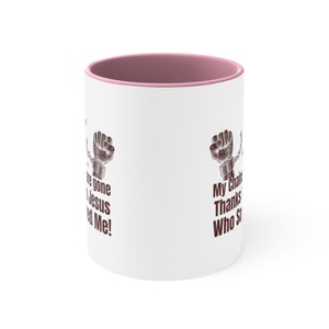 Christian Coffee Mug: &quot;My Chains are Gone&quot; Hymn Design - 12oz Ceramic