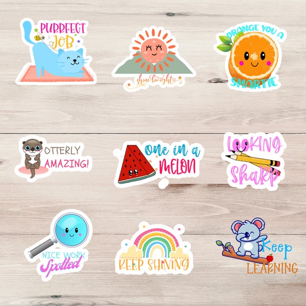 Inspirational Teacher Stickers, Motivational Student Quotes, Fun School Supplies, Graduation Gift for Teachers, Gift for Students