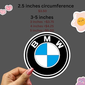 Waterproof BMW Sticker, Vinyl Car Decal, Perfect Father&#39;s Day Gift, Washable Car Accessory, BMW Lover Present, Unique Gift for Dad