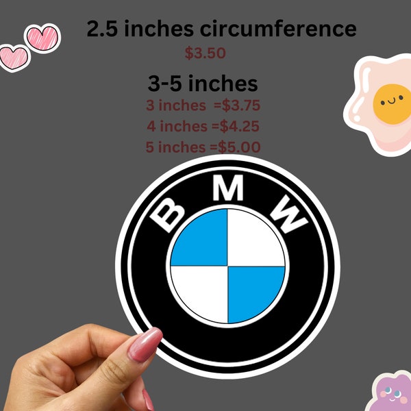 Waterproof BMW Sticker, Vinyl Car Decal, Perfect Father's Day Gift, Washable Car Accessory, BMW Lover Present, Unique Gift for Dad