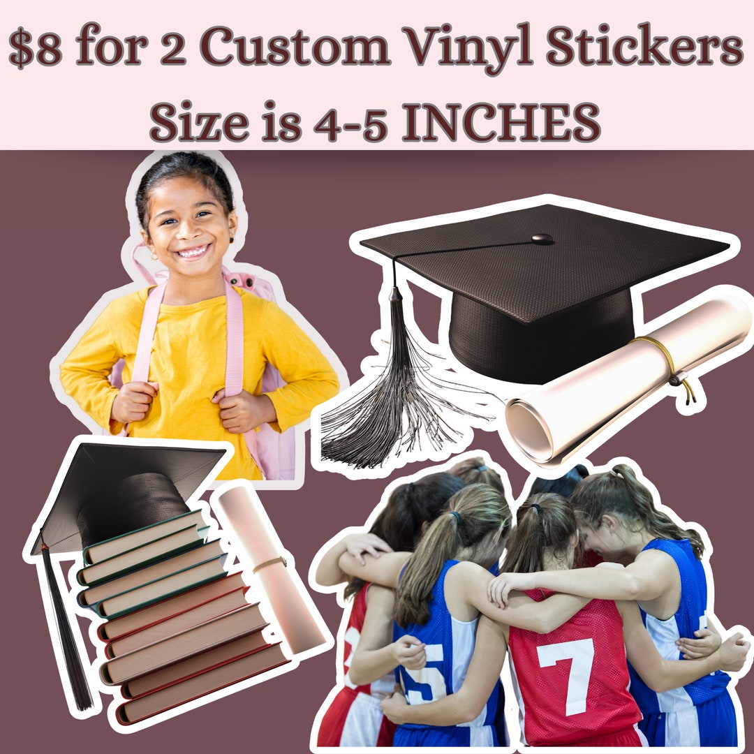 2 Custom Die Cut Vinyl Stickers - 4-5 Inches - up to 2 Designs, Cheap ...