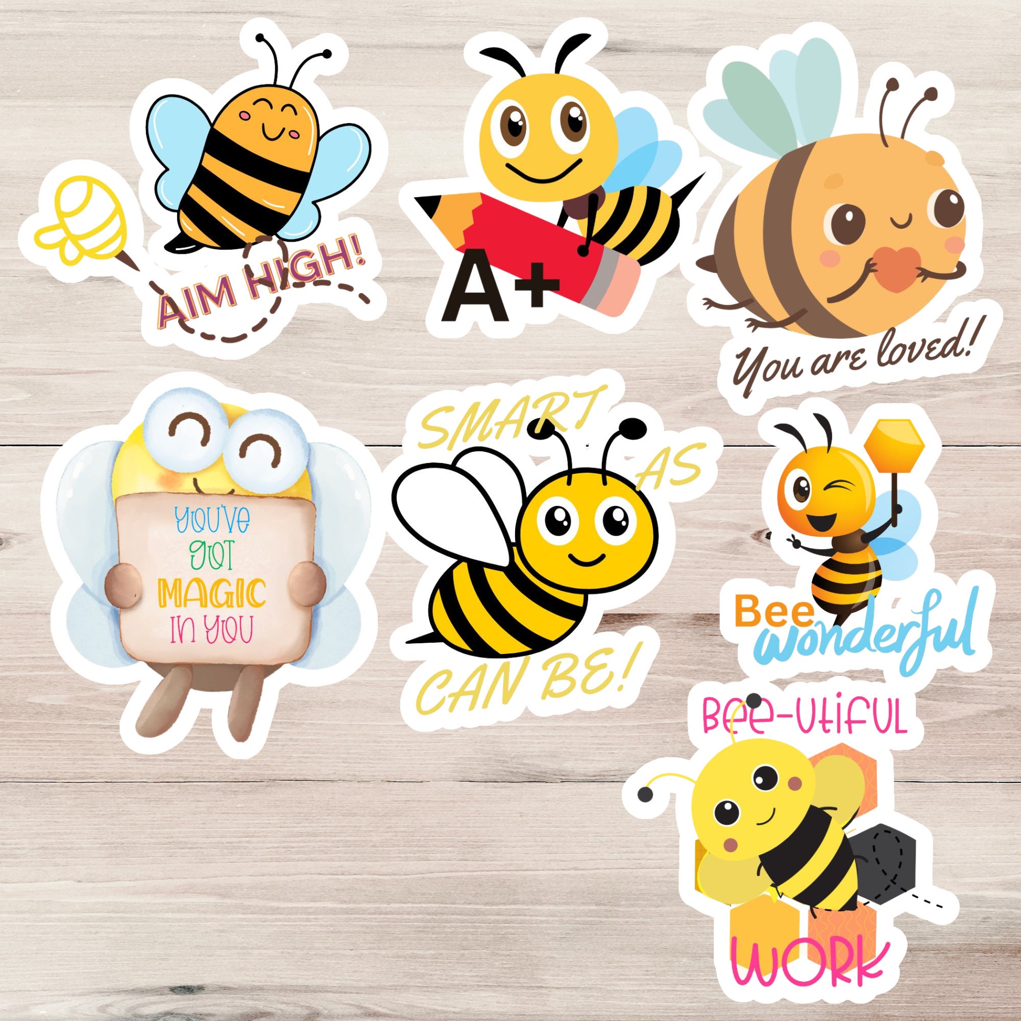 Cartoon Inspirational Affirmation Stickers Learning Reward - Temu