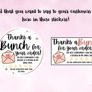 Business Thank You Sticker, Small Business Stickers, Marketing Stickers, Cute Business Thank You Sticker, Unique Thank You Stickers