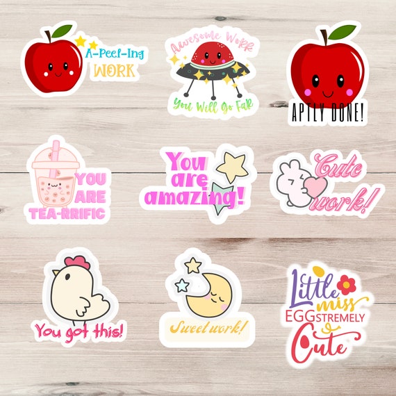 Encouraging Inspirational Sticker Positive Quotes Labels -15 Pack