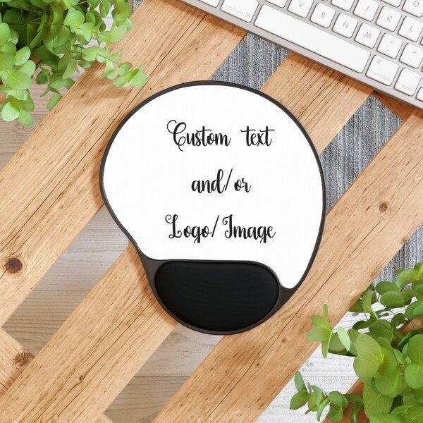 Personalized Mouse Pad With Wrist Rest Etsy