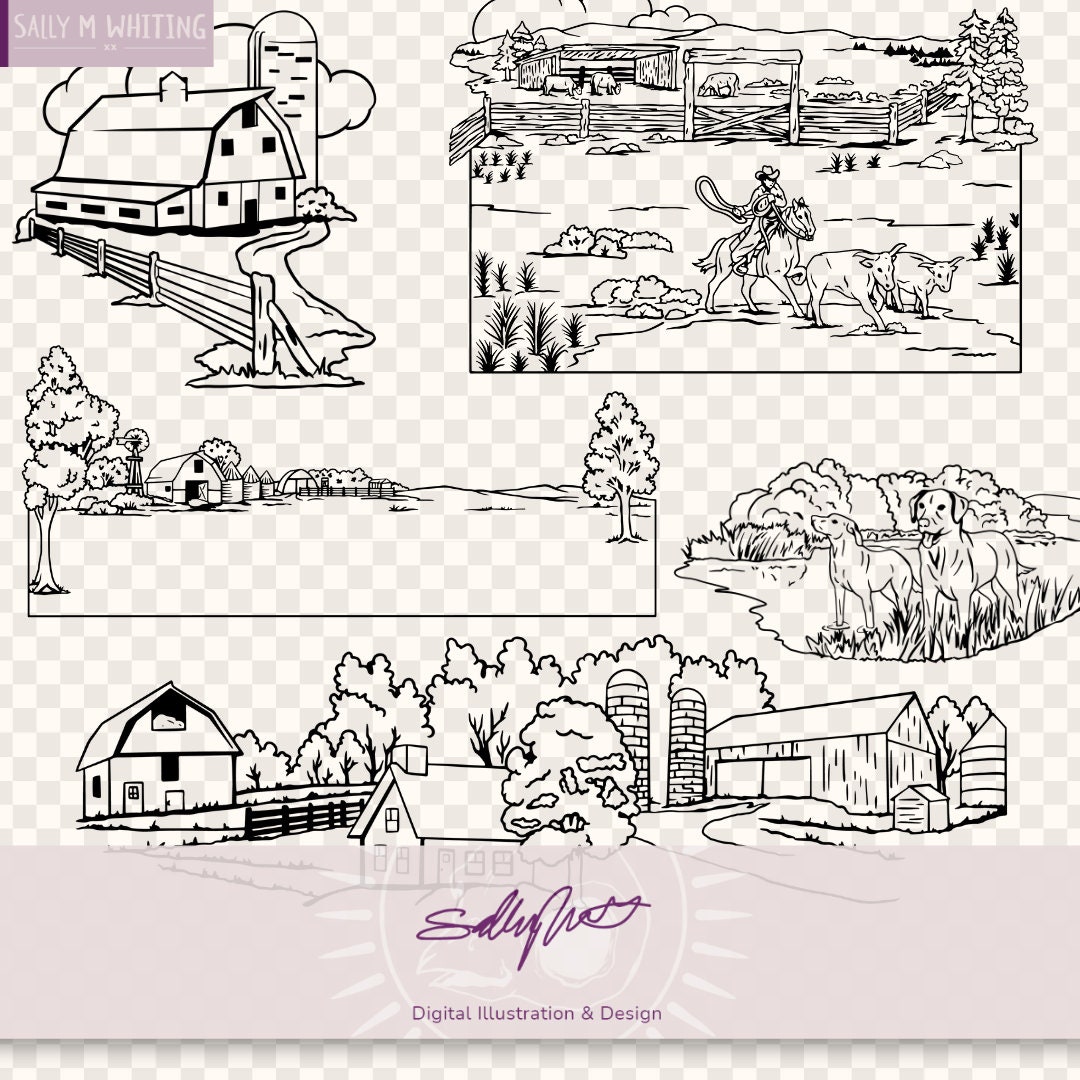 Farm SVG Bundle | 12 Pack | SET #3 | Svg Cut Files | Svg-png-dxf | Farm ...