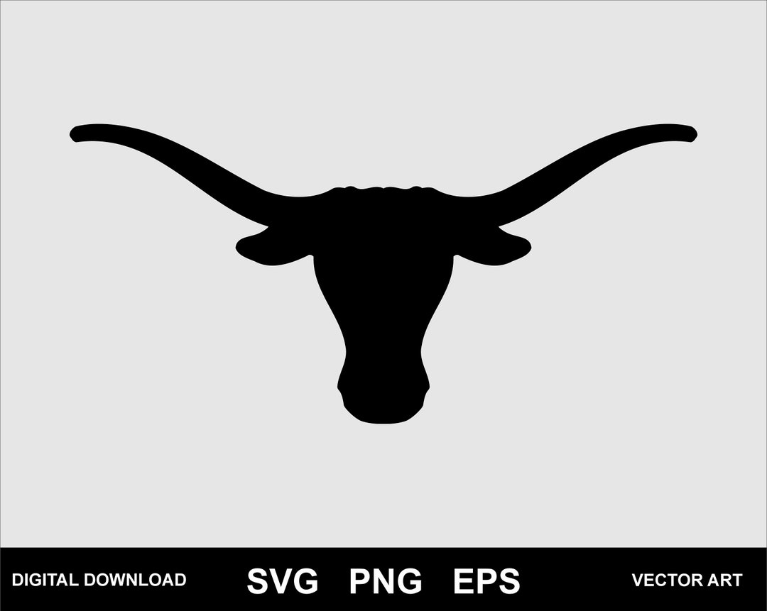Texas Longhorn Bull Svg Png Svg Digital Download Vector - Etsy