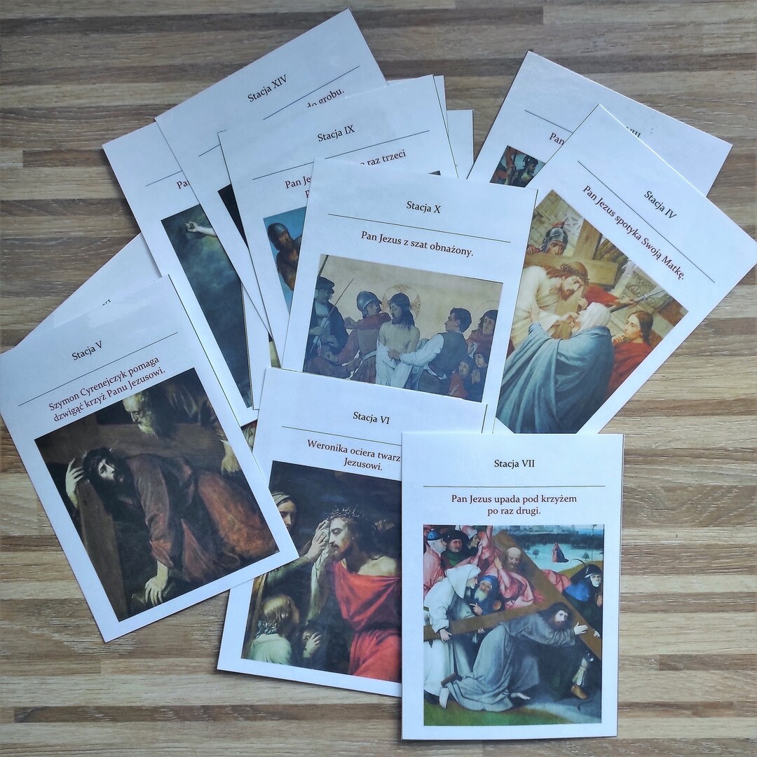 Stations of the Cross via Crucis Printable Cards Passion in - Etsy