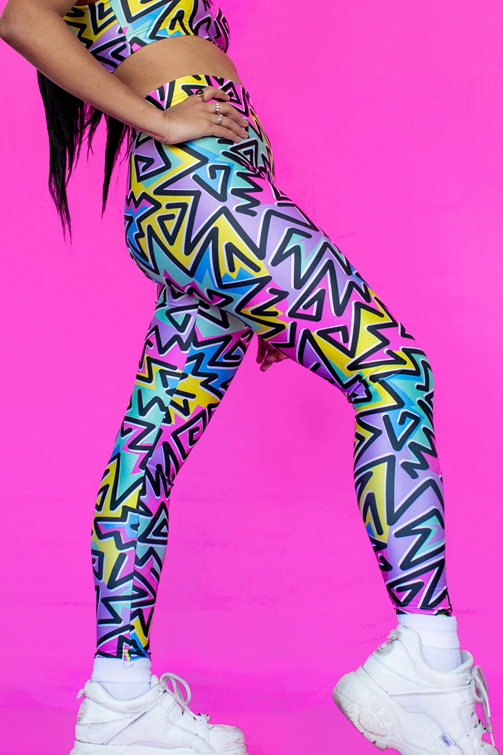 Multi color top leggings online