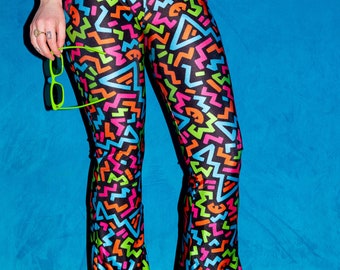 Cocktaily Printed Flared Trousers