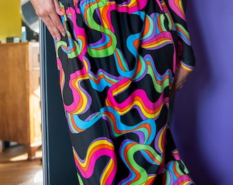 Rainbow Road Midi Skirt