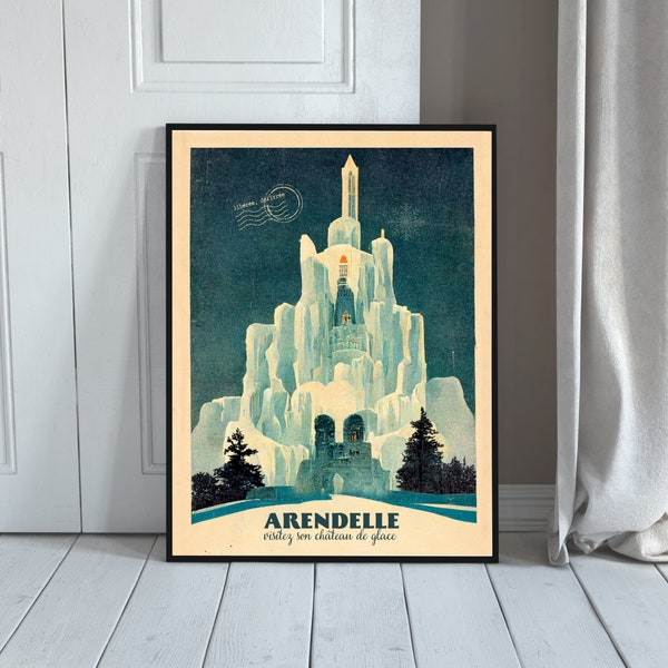 DIGITAL - Poster de VOYAGE "ARENDELLE" - Impressions d'affiches d'art mural, Art I.A Vintage, Le Moon Studio (Français et Anglais)