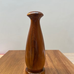 Mid-Century Oregon Myrtlewood Hand-Turned Wooden Vase- treen