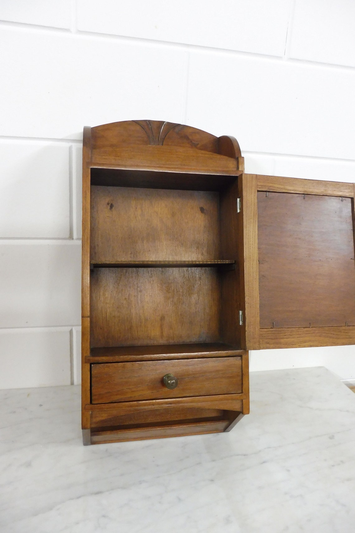 Antique Bathroom Hanging Cupboard Wall Etsy