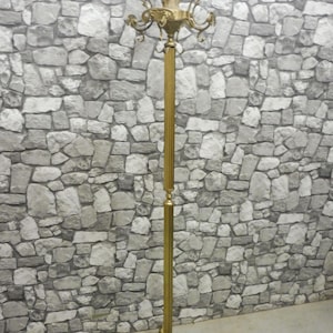 Mid Century Standing Coat Rack Hall Tree Rack Italian Hollywood Regency Brass