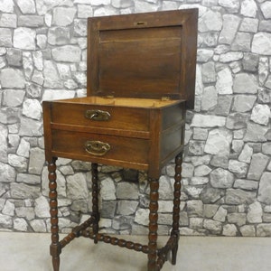 Antique wooden sewing Table Oak wood antique Table