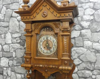 Antique Wooden Wall Clock Gustav Becker German Clock Regulator