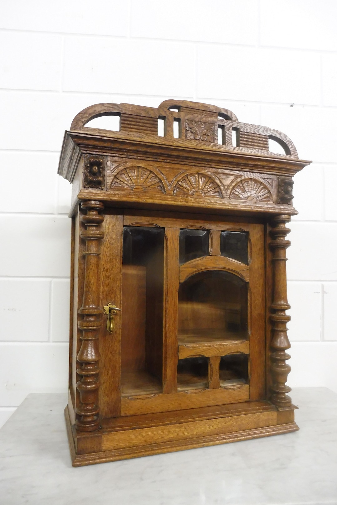 Antique Wooden Bathroom Cabinet Wall Cabinet Medicine Cabinet Oak Wood 1860s - Etsy