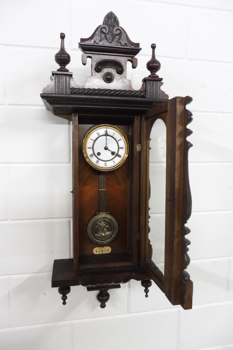 Antique German Wall Clock Regulator Gustav Becker Top Condition Etsy