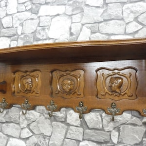 Beautiful Old Coat Rack Wooden Coat Rack Oak Wood Vintage