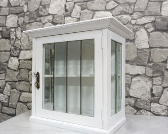 Antique Wooden Wall Cabinet Medicine Cabinet Bathroom Cabinet Shabby Chic White