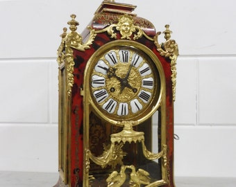 Antique French Boulle Clock Mantel Clock Paris