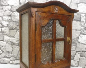 Gabinete de madera antiguo, gabinete de pared, gabinete colgante, gabinete de baño, gabinete antiguo
