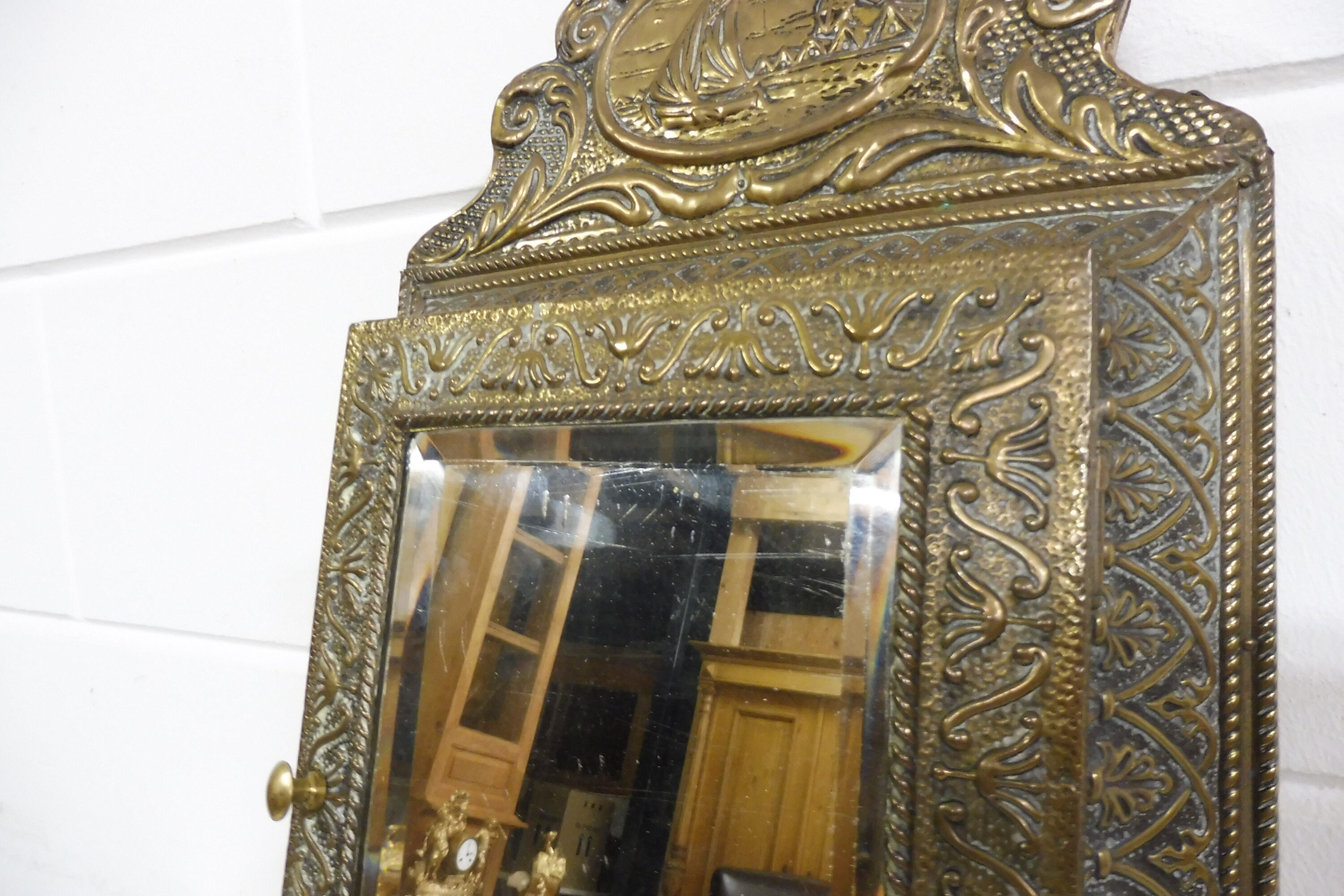 Antique Dutch Mirror Bathroom Cabinet - Etsy