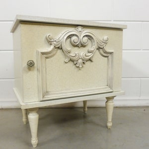 Antique vintage bedside table nightstand cabinet mid century shabby chic 1960s