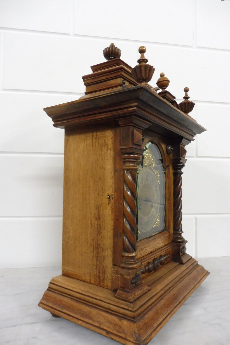 Big Antique German Mantel Clock Desk Clock Pfeilkreuz Etsy