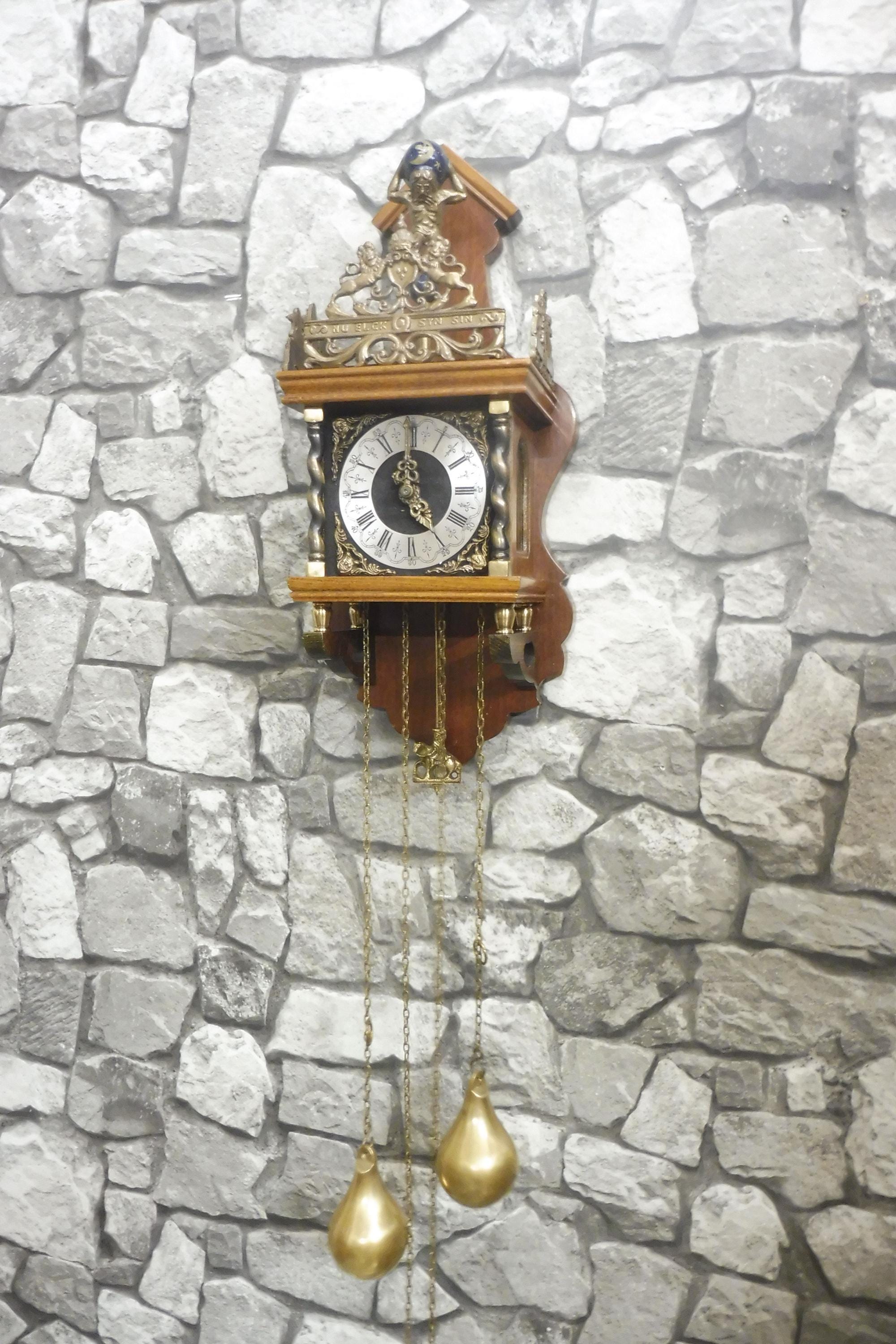Dutch Wall Clock Dutch Zaanse Clock Vintage Top Condition 2 Bells