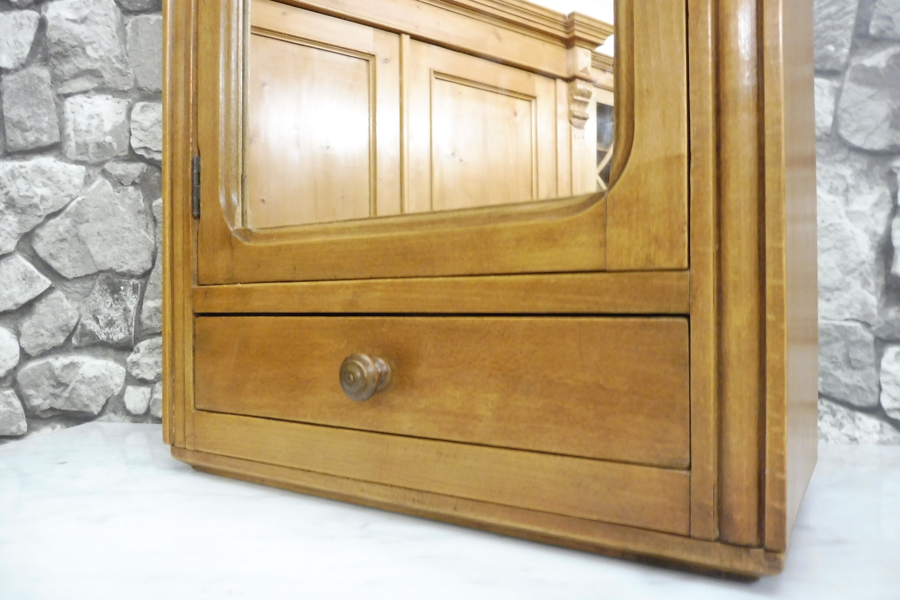 Antique Wooden French Medicine Wall Cupboard Etsy