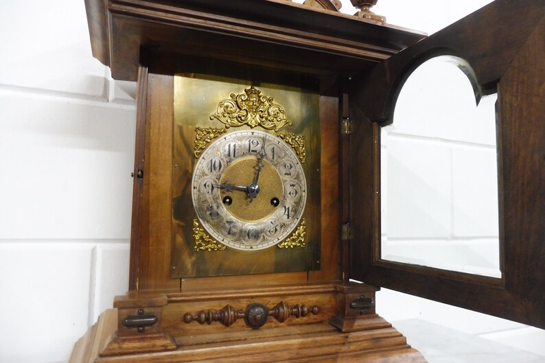 Big Antique German Mantel Clock Desk Clock Pfeilkreuz Etsy