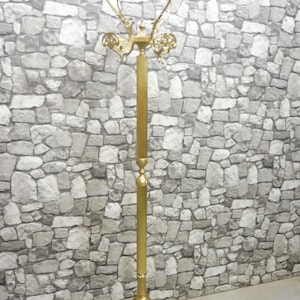 Mid Century Standing Coat Rack Hall Tree Rack Italian Hollywood Regency Brass