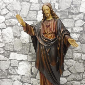 Antique jesus king chalk sacred statue religious