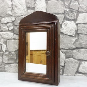 Antique small Key Cabinet Wall Cabinet Bathroom Cabinet oak wood 1920s