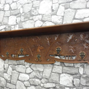 Perchero de madera con forma de perchero vintage para abrigos y sombreros
