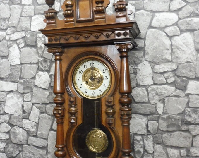 Antique German Wall Clock Regulator FMS Restored Etsy