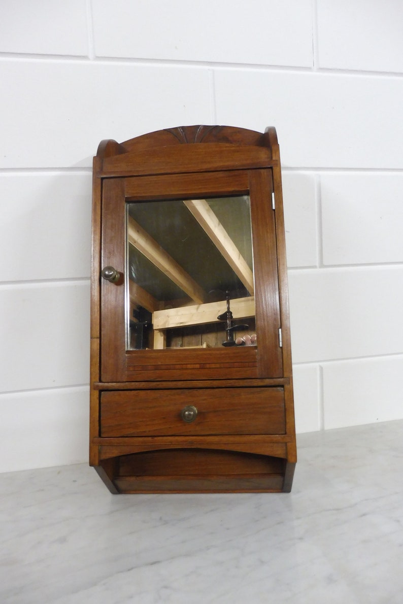 Antique Bathroom Hanging Cupboard Wall 1920s Etsy