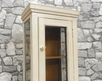 Antique French Wooden Wall Cabinet Showcase Bathroom Cabinet Shabby Chic